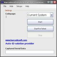 Barcodesoft Keyboard Wedge Emulation screenshot