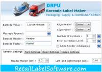 Packaging Barcode Label Software screenshot