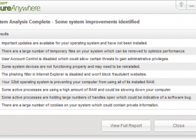 Webroot System Analyzer screenshot