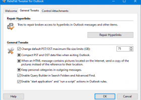 ReliefJet Tweaker for Outlook screenshot