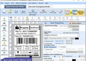 Packaging Label Barcode Generator screenshot