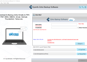 SysInfo Zoho Backup Tool screenshot