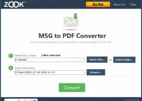 ZOOK MSG to PDF Converter screenshot