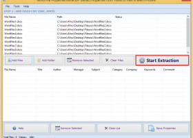Word File Properties Extractor screenshot