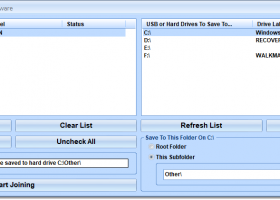 Join Multiple USB Drives Into One Software screenshot