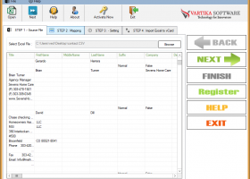 Vartika Excel to vCard Converter screenshot