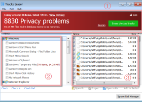 Glary Tracks Eraser screenshot