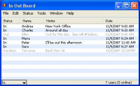 In-Out Board screenshot