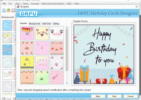 Windows Birthday Cards Maker Software screenshot