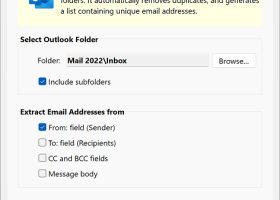 Outlook Email Address Extractor screenshot