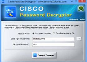 Cisco Password Decryptor screenshot