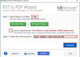 Save Outlook Email To PDF File screenshot