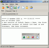 DzSoft Paste & Save screenshot