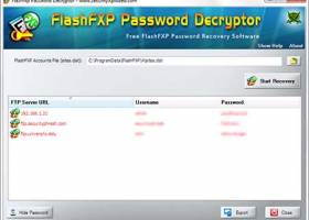 FlashFXP Password Decryptor screenshot