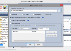 SysInfoTools OLM to PST Converter screenshot