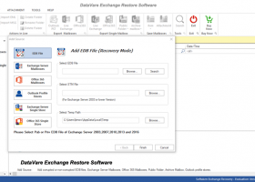 Datavare Exchange Restore Software screenshot