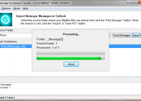 Netscape to Outlook Transfer screenshot