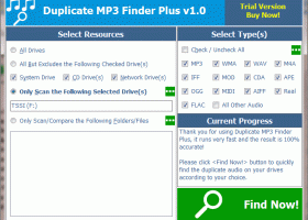 Duplicate MP3 Finder Plus screenshot