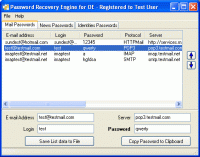 Password Recovery Engine for Outlook Express screenshot