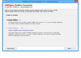 Zimbra User Accounts to Outlook screenshot