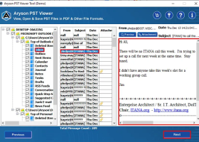 Aryson PST Viewer screenshot