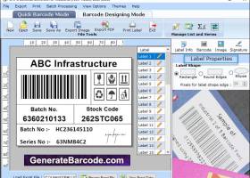 Manufacturing Barcode Software screenshot