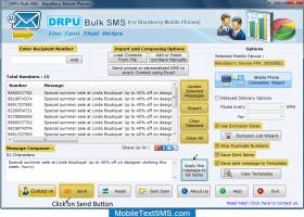 BlackBerry Mobile Text SMS Tool screenshot