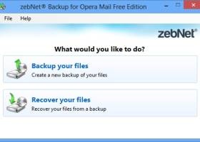 zebNet Backup for Opera Browser Free Edition screenshot