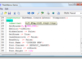 TAdvMemo, TDBAdvMemo, TAdvCodeList screenshot