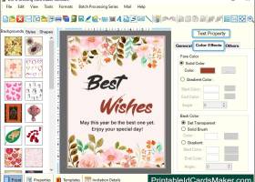 Printable Greeting Cards Maker Software screenshot