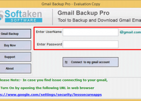 Softaken Gmail Backup screenshot