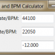 Sample Rate and BPM Calculator