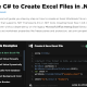 C# Create Excel File Tutorial