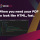 HTML to PDF React